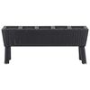 vidaXL Garden Raised Bed with Legs and 5 Pots 46.4"x9.8"x19.7" Poly Rattan Black