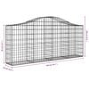 vidaXL Gabion Basket Set of 12 Silver Galvanized iron Medium Durable