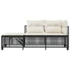 vidaXL Garden Sofa Set Black