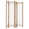 vidaXL Folding 4-Panel Room Divider 63" Bamboo and Canvas
