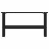 vidaXL Coffee Table Leg Set of 2 Black Powder-coated steel