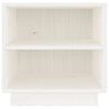 vidaXL Bedside Cabinet White Solid pinewood Standard Bedside Cabinet