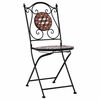 vidaXL Garden Chair Set of 2 Brown, Black, Cream