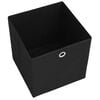 vidaXL Storage Box Set of 10 Black Non-woven fabric, Polypropylene