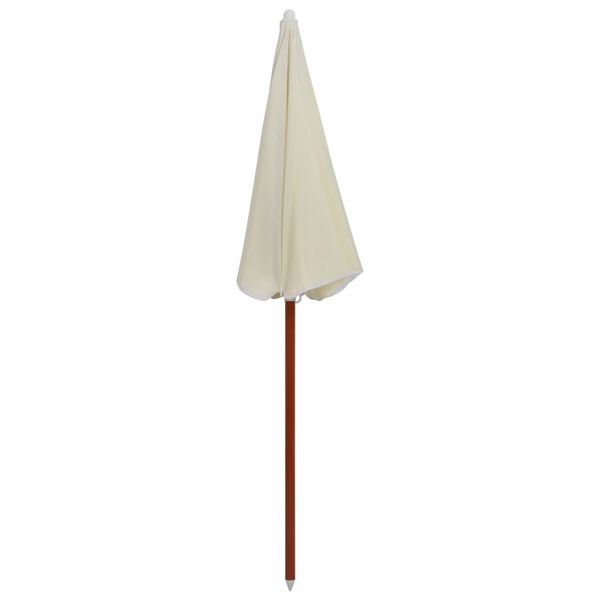 vidaXL Garden Parasol Sand Polyester, Steel Medium Collapsible