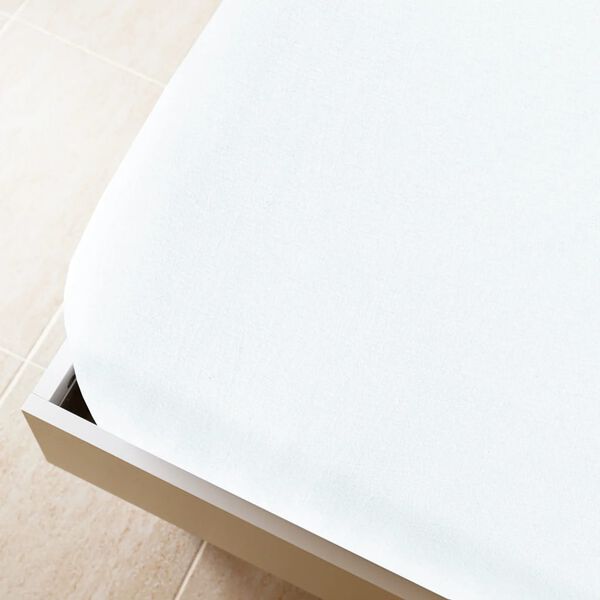 vidaXL Jersey Fitted Sheet White 63.0x78.7" Cotton