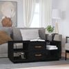 vidaXL Coffee Table Black Solid pinewood Standard coffee table size