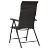 vidaXL Garden Chair Set of 2 Black Coffee PE Rattan, Powder-Coated Steel
