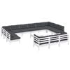 vidaXL Garden Lounge Set White, Anthracite