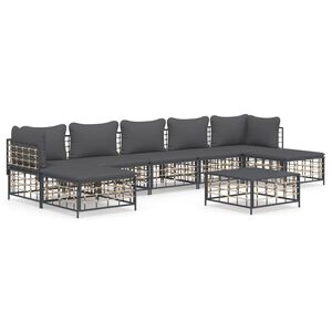vidaXL Garden Lounge Set Anthracite