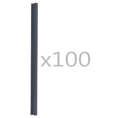 vidaXL 100 pcs Fence Strip Clips PVC Anthracite