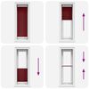 vidaXL Pleated Blind Bordeaux Red 100% Polyester 17.7x39.4 in