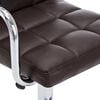 vidaXL Bar Stool Set of 2 Brown Faux leather, Steel Standard