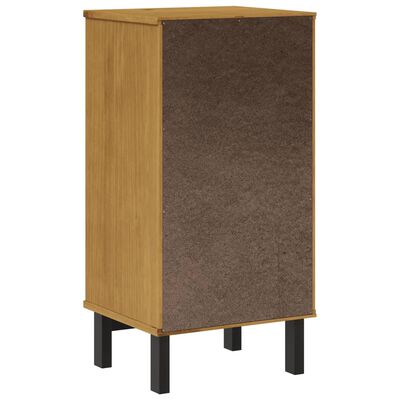 vidaXL Bedside Cabinet FLAM 15.7"x13.8"x31.5" Solid Wood Pine