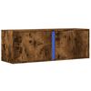 vidaXL TV Wall Cabinet Smoked Oak Engineered Wood Medium TV Wall Cabinet