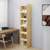 vidaXL Book Cabinet Natural Pine Solid Pinewood Tall Book Cabinet