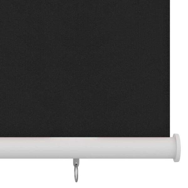 vidaXL Roller Blind Black High-density polyethylene (HDPE) 47.2 x 55.1 in