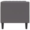 vidaXL Chesterfield Sofa Chair Grey Faux leather, plywood, solid wood
