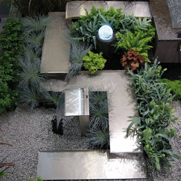 Ubbink Water Feature Silver Stainless steel Medium Garden Water Feature