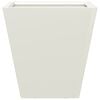 vidaXL Garden Planter White Cold-rolled Steel Medium Decorative Inlays