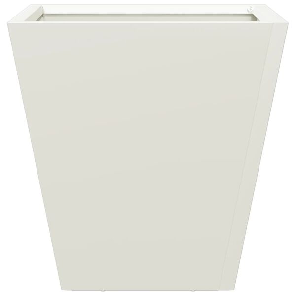 vidaXL Garden Planter White Cold-rolled Steel Medium Decorative Inlays