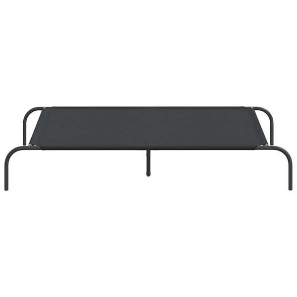 vidaXL Elevated Dog Bed Black Oxford fabric and powder-coated steel
