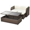 vidaXL Outdoor Furniture Set Brown, Cream White