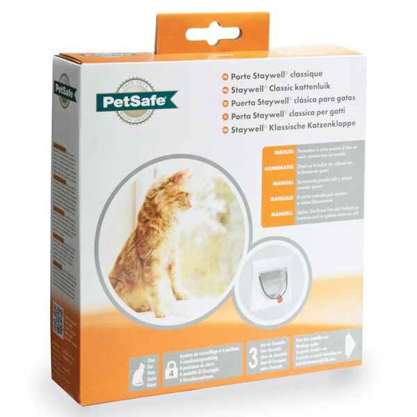 PetSafe Cat Flap White Plastic Fits openings up to 0.4 in thick Cat Flap