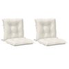 vidaXL Lowback Chair Cushion Set of 2 Melange cream 100% polyester