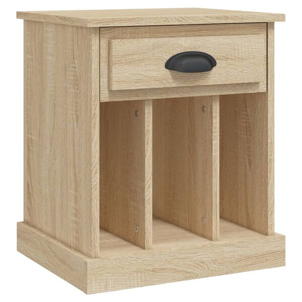 vidaXL Bedside Cabinet Sonoma Oak Engineered Wood Medium Bedside Cabinet