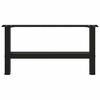 vidaXL Coffee Table Leg Set of 2 Black Powder-coated steel