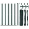 vidaXL Fence with Post Green 3.28 x 82.02 ft Steel