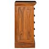 vidaXL Drawer Cabinet Natural Teak Solid Teak Wood Compact