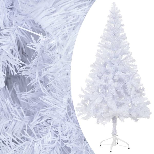 vidaXL Artificial Christmas Tree White PVC, plastic 47.2 in
