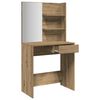 vidaXL Dressing Table Artisan oak Engineered wood, glass