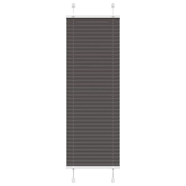 vidaXL Pleated Blind Black 100% Polyester 17.7x59.1 in