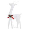 vidaXL Christmas Reindeer Set of 6 White Fabric