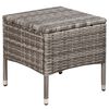 vidaXL Garden Furniture Set Gray Poly Rattan Standard Removable Covers
