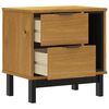 vidaXL Bedside Cabinet Oak Solid pine wood, engineered wood, plastic