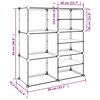 vidaXL Shoe Rack Clear PP Plastic, Steel Medium Stackable Shoe Rack