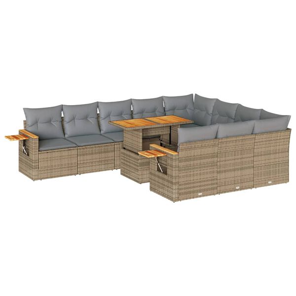 vidaXL Garden Sofa Set Beige
