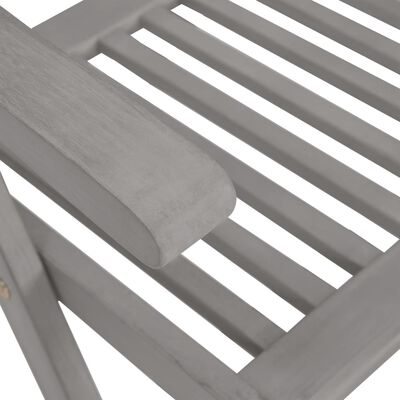 vidaXL Patio Reclining Chairs 2 pcs Gray Solid Acacia Wood