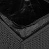 vidaXL Cushion Box Black 19.7" x 19.7" x 19.7" poly rattan