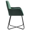 vidaXL Dining Chair Set of 4 Green Velvet Standard Ergonomic