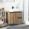 vidaXL Bathroom Sink Cabinet Artisan Oak 25.6x13.0x23.6" Engineered Wood