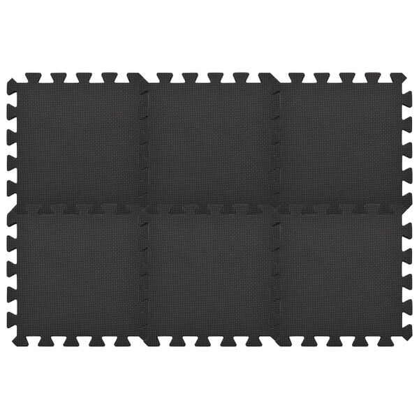 vidaXL Floor Mats 54 pcs 4,86㎡ EVA Foam Black
