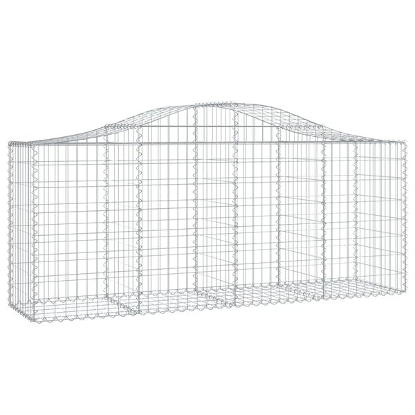vidaXL Gabion Basket Set of 18 Silver Galvanized iron Large Tough