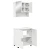 vidaXL Bathroom Furniture Set Wall-mounted 2 pcs White Engineered wood