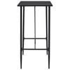 vidaXL Bar Table Black MDF with PVC coating, Powder-coated steel