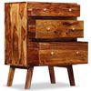 vidaXL Side Cabinet Solid Acacia Wood 23.6"x13.8"x29.9"